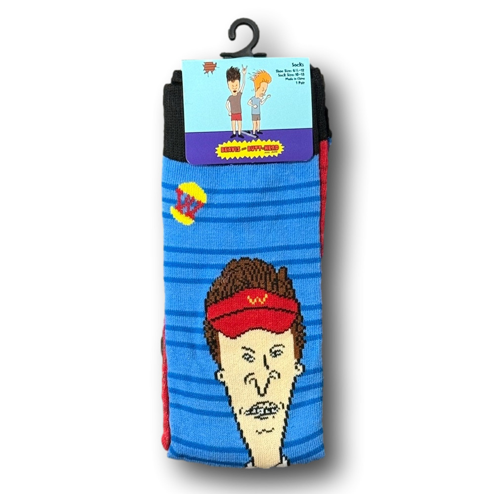 3/$20 Butthead Funny Novelty Crew Socks - NWT